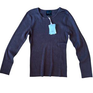 New with Tags Alex Marie Ribbed Crewneck Top size Large Business Casual Preppy N